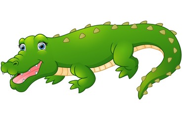 Cute cartoon crocodile