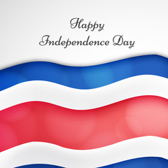 Illustration of Costa Rica Flag for Independence Day 