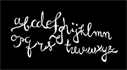 Calighaphic font lettering vector