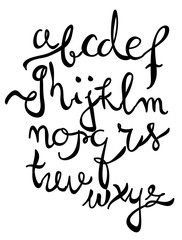 Calighaphic font lettering vector