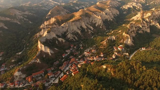 The Melnik Pyramids / Natural geological phenomenon caused by soil erosion.