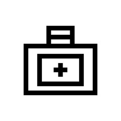 Fototapeta premium First aid, pill line icon