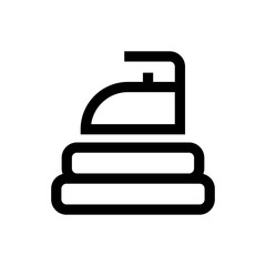 Iron, ironing line icon.