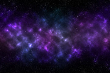 Obraz na płótnie CanvasPreviewSave to a lightbox Find Similar ImagesShare Stock Photo: Abstract Universe background filled with stars, nebula and galaxy in purple shade. 