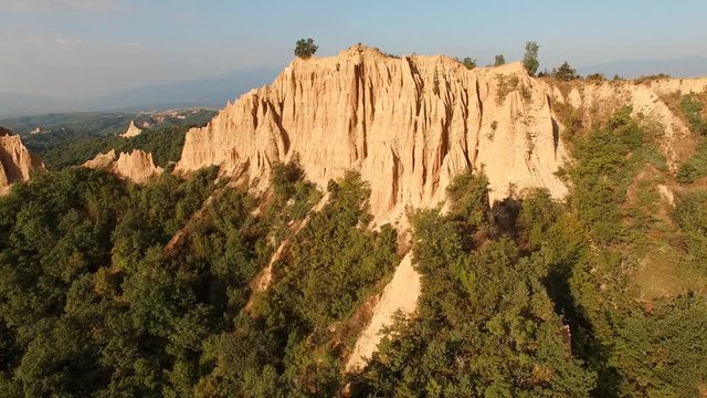 The Melnik Pyramids / Natural geological phenomenon caused by soil erosion.