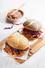 Barbecue Pulled Chicken Sandwich