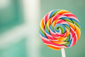 Nice round lollipop with many colors