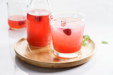 iced red raspberry drinks