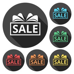Sale gift sign icon. Special offer symbol.
