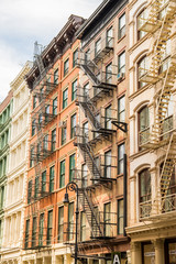 Fototapeta premium traditional stairs at soho, nyc