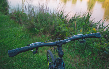 Naklejka na ściany i meble Bike on the river
