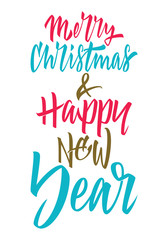 Merry Christmas Happy new year. Lettering