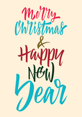 Merry Christmas Happy new year. Lettering