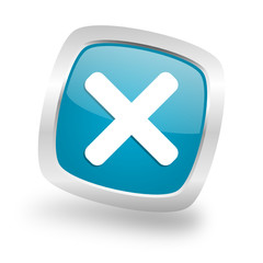 Modern design square blue cross vector icon