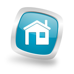 Modern design square blue home vector icon