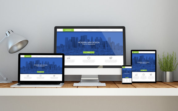 workplace with rfresh and modern online responsive website on de