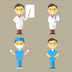 Fototapeta premium Doctor, Nurse and Surgeon