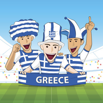 Greece Sport Fan Vector