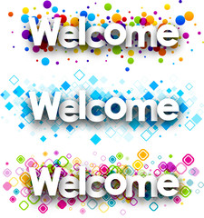 Welcome color banners.