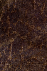 Naklejka na ściany i meble Brown leather texture closeup