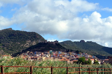 Bosa Colorfull houses in Sardinia Italy Europe