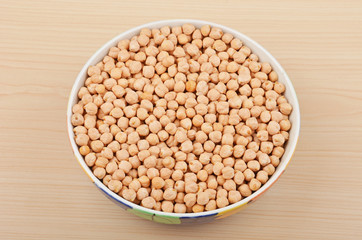 Chickpea in ceramic bowl