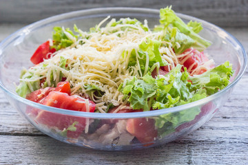 Caesar salad with chicken