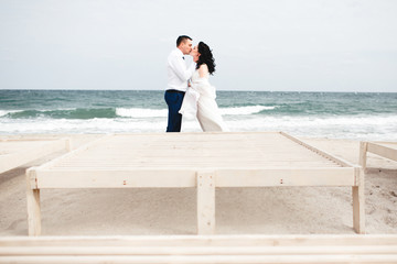 Wedding on the bright beach