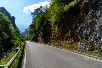 Road rising through a Mountainous