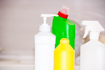 Cleaning concept with supplies