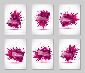 Vector illustration, abstract object, explosion substance matter. Abstract object with the image of the explosion.