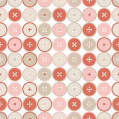 Seamless vector decorative background with buttons. Print. Cloth design, wallpaper.