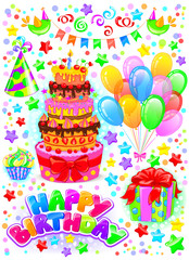 Vertical birthday set