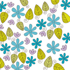 beautiful flower drawing isolated vector illustration design