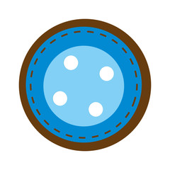 button clothes isolated icon vector illustration design