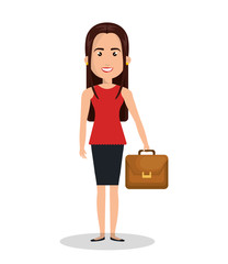 woman cartoon work executive isolated vector illustration eps 10