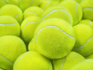 Poster Tennis balls set. Lot bright balls tennis © seregabuch