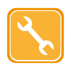wrench construction tool equipment icon vector illustration design