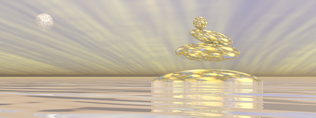 Zen stones - 3D render