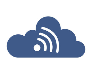 cloud computing with wifi icon vector illustration design