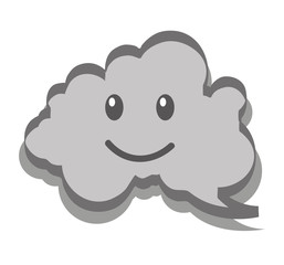 speech bubble face kawaii vector illustration design