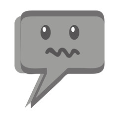 speech bubble face kawaii vector illustration design
