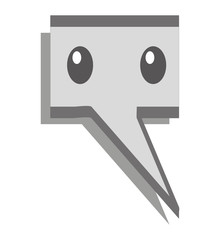 speech bubble face kawaii vector illustration design