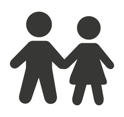 couple avatar silhouette isolated icon vector illustration design