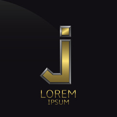 Golden J Letter emblem