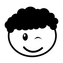 little boy cute character vector illustration design