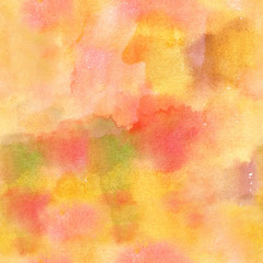 Seamless abstract pattern; pastel yellow and pink watercolor