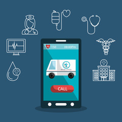 set online services medical isolated vector illustration eps 10