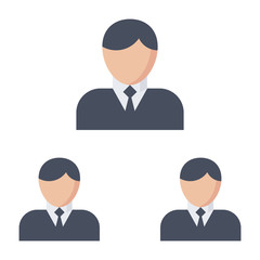 Hierarchy concept with symbol people in flat style.