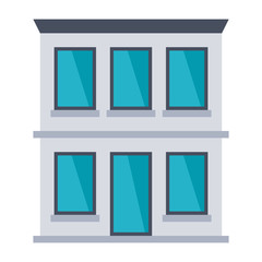 Office building vector illustration in flat style.